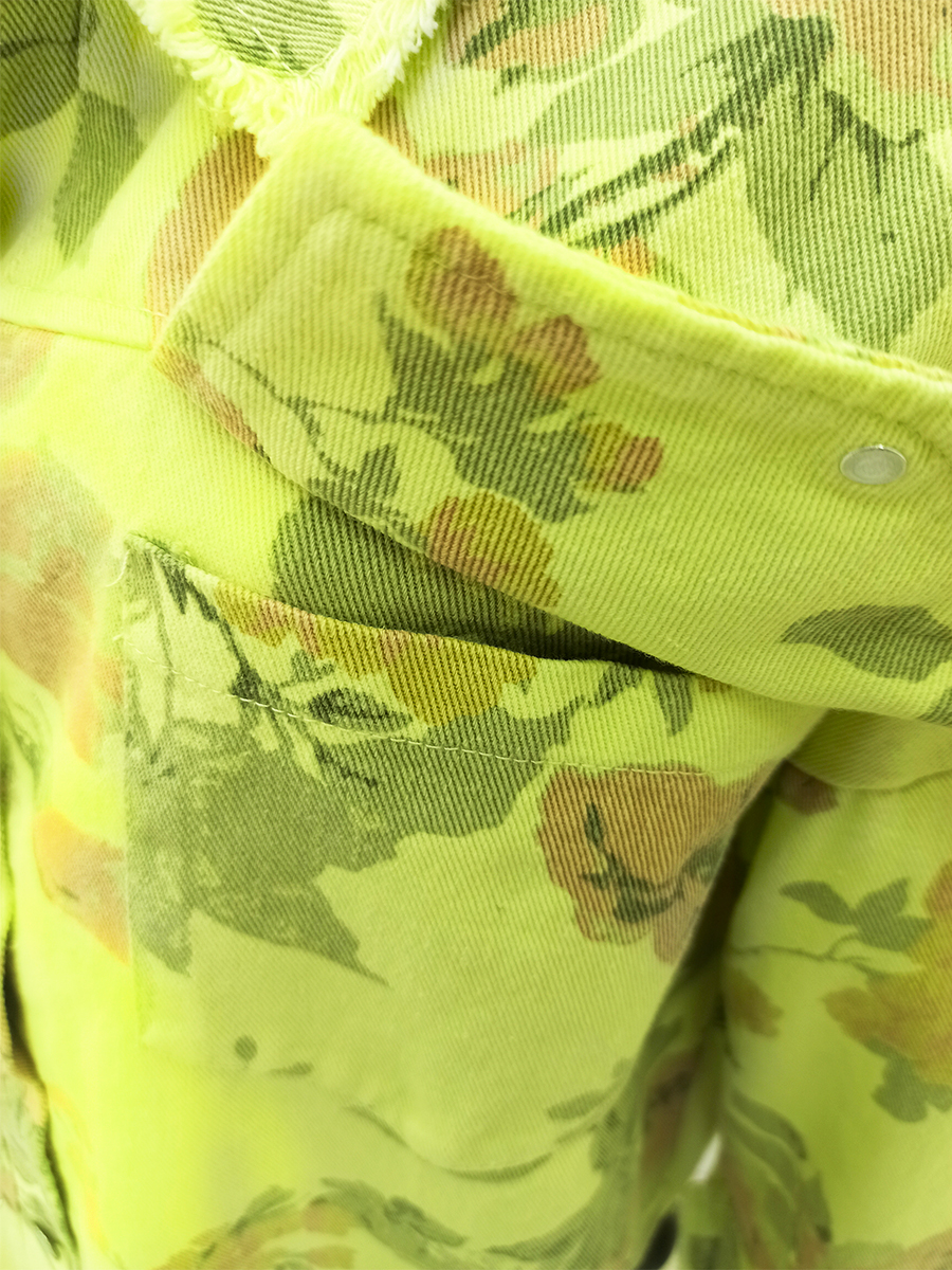 рубашка  женская джинс цветы