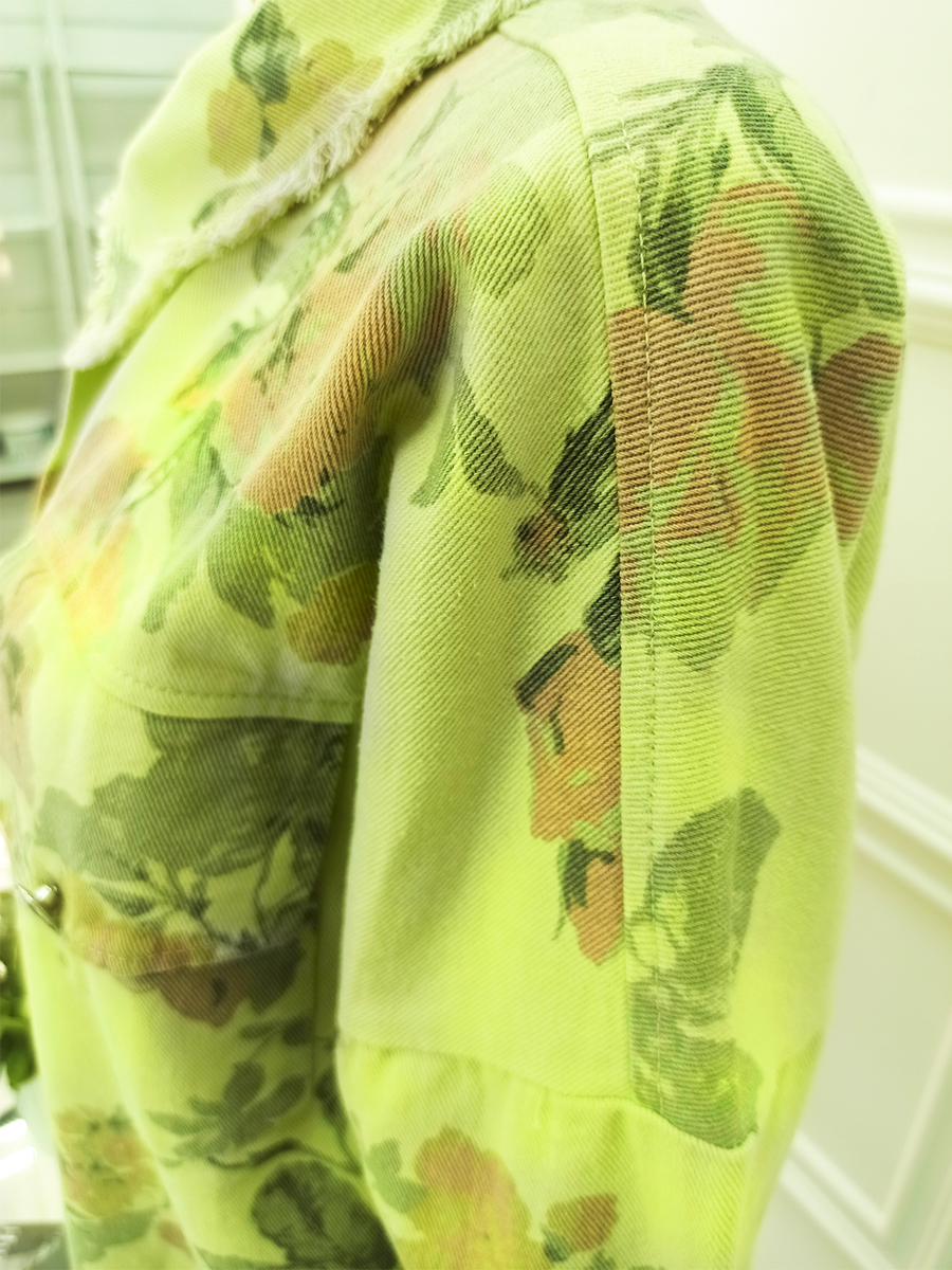 рубашка  женская джинс цветы