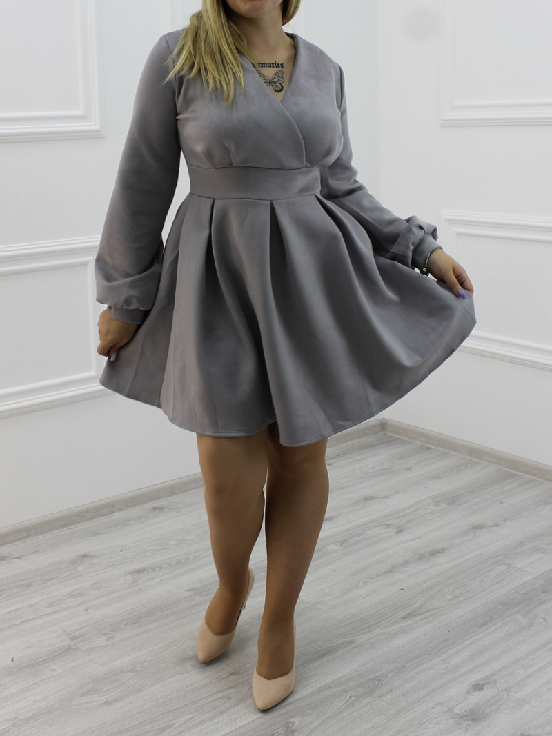 платье женское из эко замши зендея