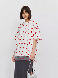 Футболка Женская Сетка Сердца