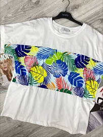 Футболка женская листья