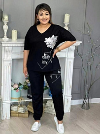 Костюм Женский Брючный Цветок