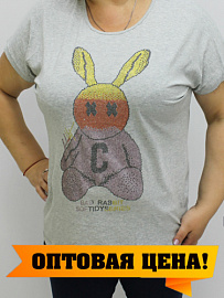 Футболка Женская Заяц Стразы